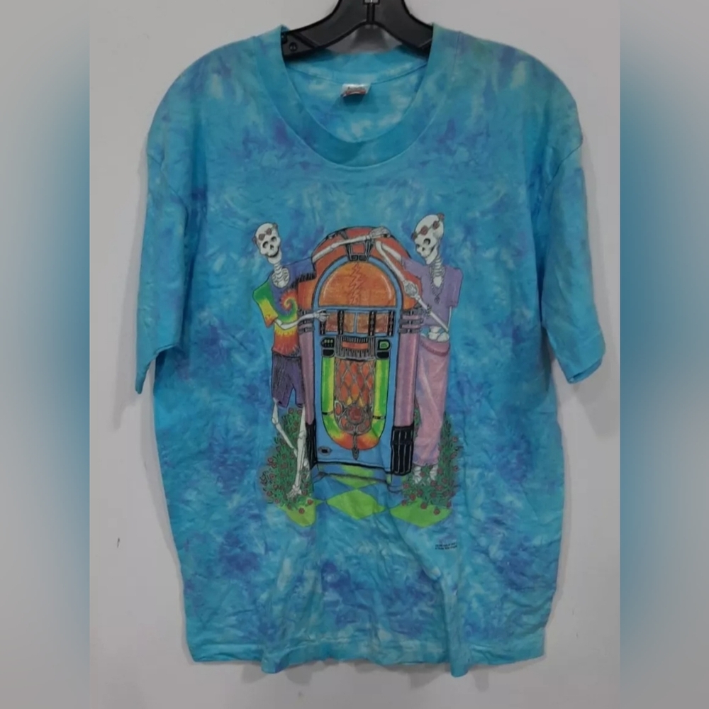 Vintage 90s 1994 Grateful Dead Shirt Mens L Tie Dye Blue USA